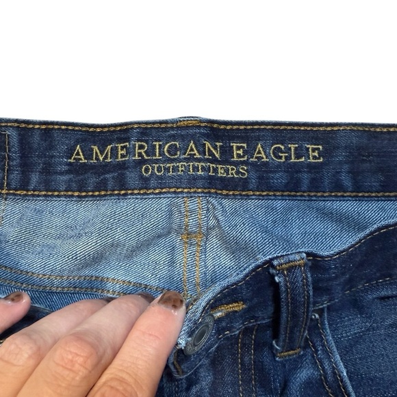 American Eagle Original Straight Jeans Blue Denim Men’s 31x32 Cotton Classic - Picture 9 of 14